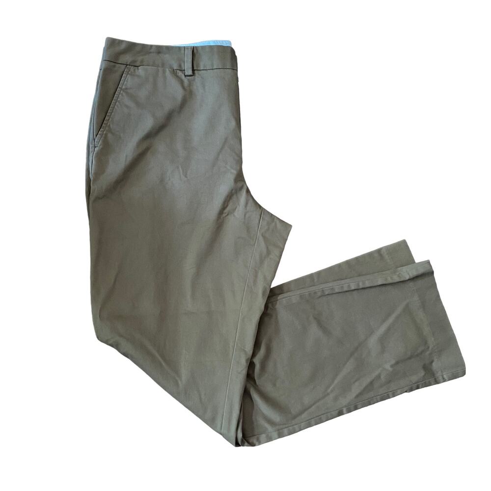 Lands' End Fit 2 Straight Leg Khaki Chino Pants sz 14 khaki preppy teachercore